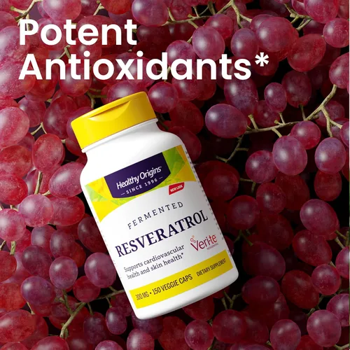 Miniatura 3 de Healthy Origins Resveratrol (Trans-Resveratrol), 300 mg - Suplementos nutricionales de resveratrol europeos - Suplemento antioxidante vegano, sin