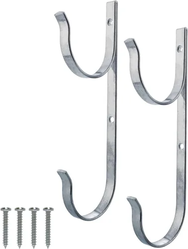 Miniatura 7 de U.S. Pool Supply Colgador de Pértiga para Piscina - 2 Ganchos de Piscina de Aluminio Azul para Pértiga - Gancho de Cerca para Equipos para Redes