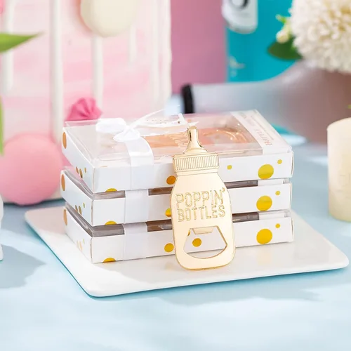 Miniatura 3 de 24 abridores de biberones favoritos para baby shower, regalos, decoraciones o cajas de regalo de recuerdo para invitados, diseño Poppin para niños