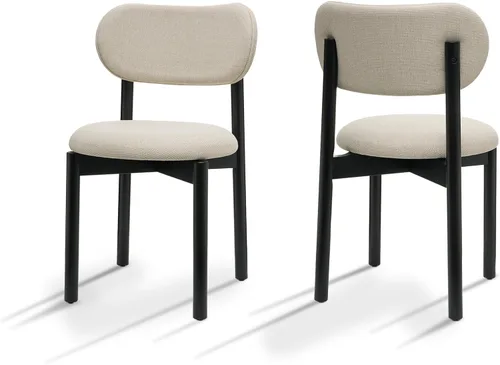 Ocean Chair - Silla de comedor ergonómica y elegante moderna de madera de haya, diseño ecológico de primera calidad | Negro