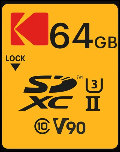 Miniatura 4 de Kodak Tarjeta de memoria SDXC UHS-II U3 V90 Ultra Pro de 64 GB, velocidad de lectura de hasta 300 MB/s y velocidad de escritura de 270 MB/s