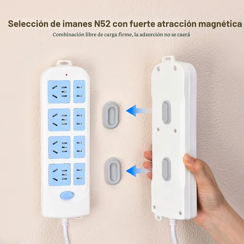 Miniatura 4 de XYOFUN Soporte magnético para control remoto de pared, 4 unidades, organizador autoadhesivo sin taladros para aire acondicionado y controles remotos