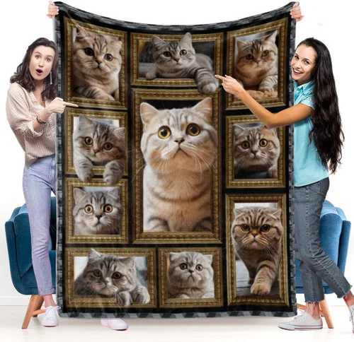Miniatura 14 de Manta de gato negro, regalos para mujeres y hombres, acogedora manta suave y mullida para sofá, cama, viajes, manta ligera de franela de felpa