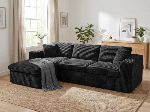 Miniatura 12 de Vongrasig Sofá modular sin hueso de 105 pulgadas para sala de estar, sofás modulares con diván en forma de L, cómodo sofá nube de espuma