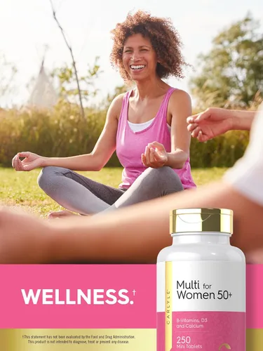 Miniatura 6 de Carlyle Multivitamínico para mujeres de 50 años o más 250 mini tabletas Suplemento con vitaminas B, D3, calcio y folato Sin hierro Sin OMG