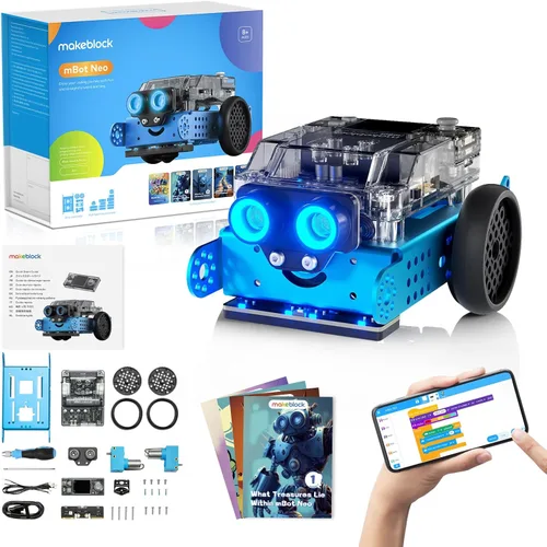 Makeblock mBot2 Robot de Codificación para Niños, Soporte de Aprendizaje AI con Programación Scratch y Python, Kit de Robótica para Niños de 8 a 12