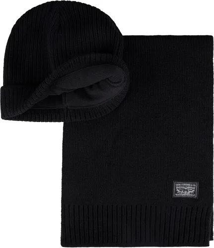 Miniatura 2 de Levi's Conjunto clásico de gorro y bufanda de punto cálido para hombre