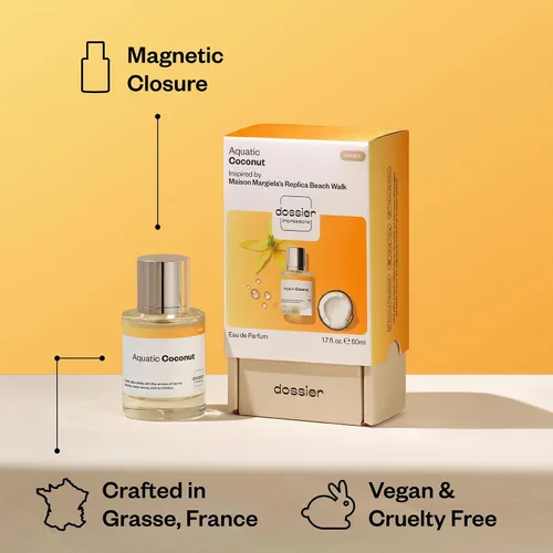Miniatura 5 de Dossier - Coco acuático - Eau de Parfum - Inspirado en el paseo por la playa - Fragancia duradera - Unisex - 1.7 fl oz (1.7 fl oz)