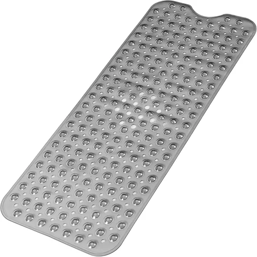 Miniatura 18 de Tapetes para bañera y ducha, tapete de baño antideslizante de 28 x 15 pulgadas, tapete para bañera lavable a máquina con ventosas y orificios