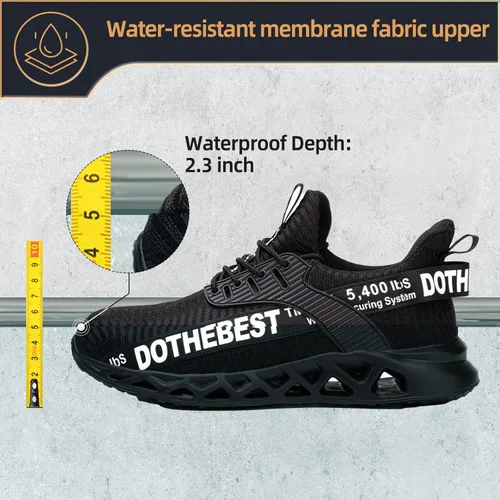 Miniatura 4 de Furuian - Tenis con punta de acero para hombres y mujeres, zapatos de seguridad ligeros, cómodos, a prueba de pinchazos, zapatos de trabajo