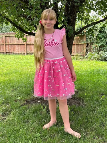 Miniatura 3 de Barbie Vestido de tul para niñas de talla pequeña a talla grande