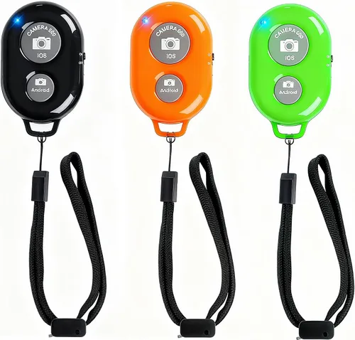 Miniatura 13 de Obturador remoto para teléfonos inteligentes y tabletas (paquete de 9 colores), AOQIYUE - Control remoto inalámbrico para cámara compatible