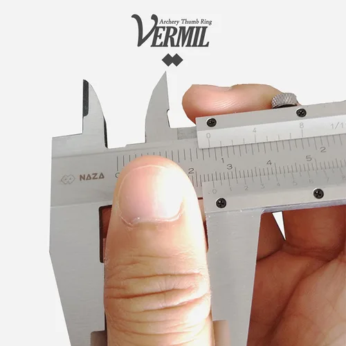 Miniatura 5 de Vermil Victory Brass - Anillo para el pulgar con tiro con arco tradicional