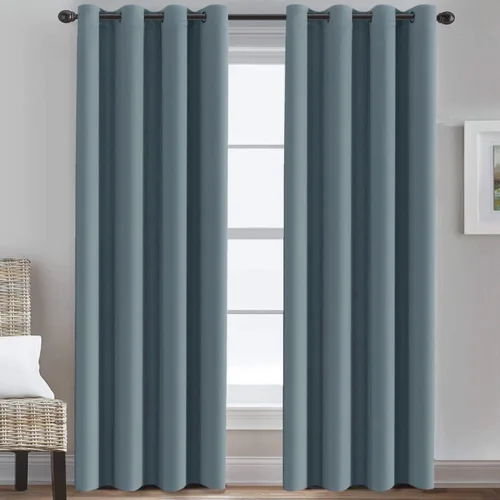 Miniatura 88 de H.VERSAILTEX - Cortinas blackout con aislamiento térmico y ojales en la parte superior, para patios, puertas correderas y división de habitaciones
