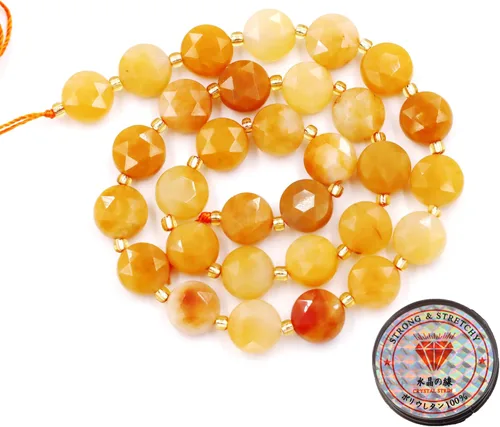 Miniatura 132 de Cuentas de piedras preciosas para la fabricación de joyas, cuentas de monedas facetadas de piedra natural piedra de sangre africana de 0.236 in