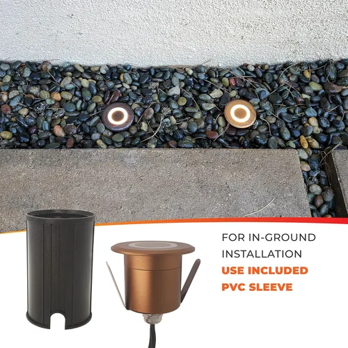 Miniatura 4 de LUMENGY Luz LED para pavimentadora y cubierta con efecto de luz de anillo patentado, 1 W, 12 V de bajo voltaje, IP67 impermeable, para cubiertas