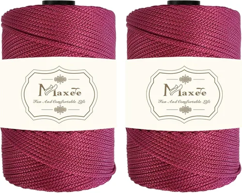 Miniatura 38 de Cordón de macramé premium de poliéster 3 mm × 218 yardas, cordón de macramé 100% polipropileno de 3 mm, ideal para crochet, colgadores de pared, 30