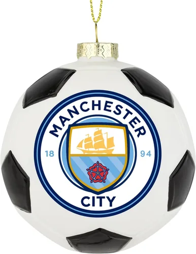Tree Buddees x Manchester City F.C. - Adorno de Navidad oficial del club de fútbol de edición limitada, equipo de fútbol de la Premier League (bola