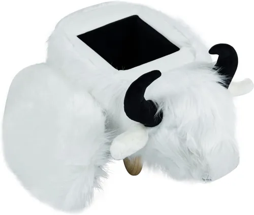 Miniatura 19 de Home 2 Office Harry The Cow Otomana con almacenamiento para decoración de dormitorio, sala de juegos o sala de recreación, mueble suave