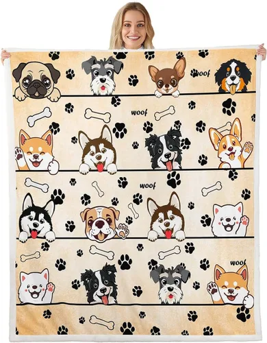 Miniatura 26 de Manta de franela de animales de dibujos animados para todas las estaciones, manta de cama azul con estampado de amor Kawaii para decoración