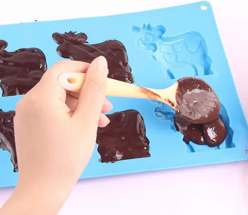 Miniatura 5 de Paquete de 2 moldes de chocolate de vaca, molde para pasteles de ganado lechero, molde de silicona para dulces, fondant, galletas, galletas, molde