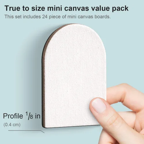 Miniatura 2 de AUREUO Mini tableros de lienzo magnéticos para pintura de Navidad, 3 pulgadas, paquete de 12 unidades, cuadrados, hexagonales, círculos, estrellas