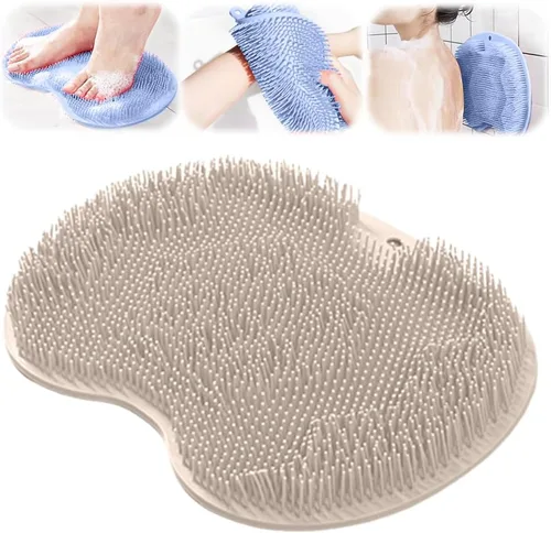 Miniatura 11 de Alfombrilla Exfoliante para Pies de Ducha con Ventosas Antideslizantes, Almohadilla de Limpieza para Pies y Espalda, Almohadilla de Baño Exfoliante