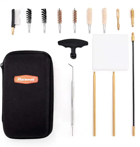 Miniatura 2 de Raiseek Kit de limpieza de pistola de calibre .357 Kit de limpieza de pistola de 0.354 in Kit de limpieza de pistola, cepillo y mordaza