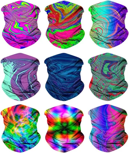 Miniatura 2 de SoJourner Bags Bandana para el cuello (9 unidades) Cubrebocas de cuello Gators para hombres y mujeres, máscaras de cuello en I