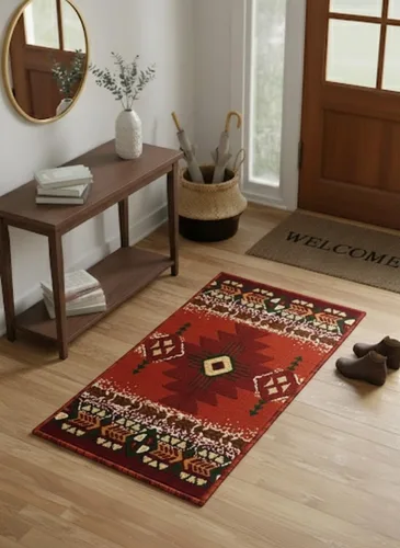 Miniatura 115 de YHSF South West - alfombra estilo nativo americano del suroeste C318 - fácil de limpiar, gruesa, suave, duradera, alfombra inspirada en tribus