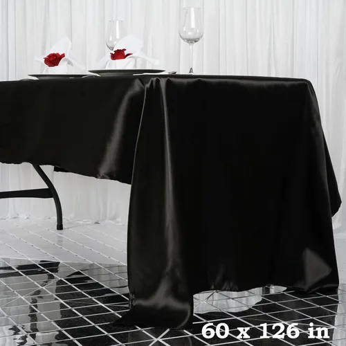 Miniatura 12 de Balsa Circle Mantel rectangular lavable de satén de color liso para fiesta de Halloween, 6 piezas de 60 x 102 pulgadas, color naranja, suministros