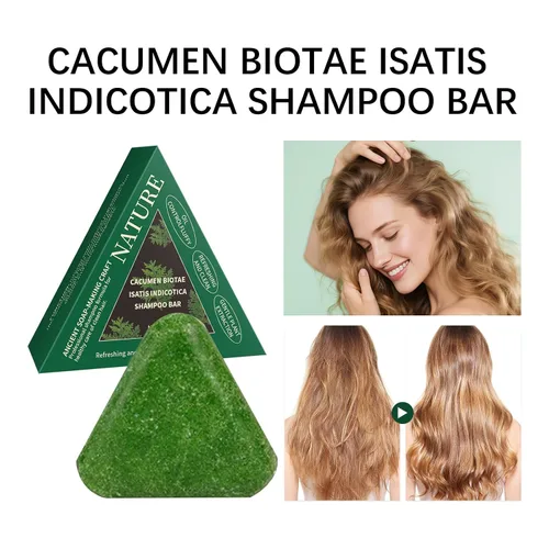 Miniatura 6 de Soelegant Nature Triangle Barra de champú, barra de champú verde, fórmula Polygonum Multiflorum, fórmula de limpieza profunda y nutritiva, fortalece