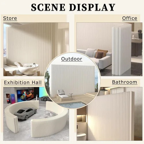 Miniatura 7 de Divisor de habitación de papel, separadores de habitación portátiles y pantallas de privacidad plegables, divisor para separación de habitaciones
