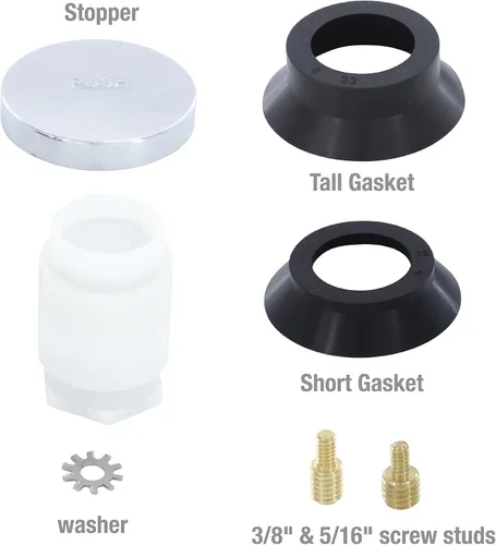 Miniatura 6 de Danco, Cromo, 80811 Tapón de bañera Touch-Toe, 2 x 2 x 2.25 pulgadas