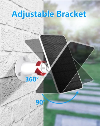 Miniatura 6 de Cargador de panel solar compatible con proyector Eufycam 3/3C/2C/2C Pro/E40/E20/2/2/2 Pro/E/L20/L40/Solo/SoloCam, panel solar de 5 W para cámara