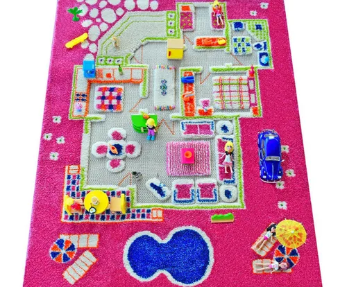 Miniatura 10 de IVI - Alfombra de juego 3D para usar como casa de muñecas, no tóxica, resistente a las manchas, juguetes educativos Montessori para niños, mediana