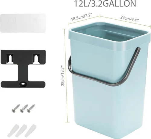Miniatura 7 de stonespace Contenedor de compostaje para cocina, contenedor de compost para debajo del fregadero, sellado en interiores, cubo de compostaje de 3.2