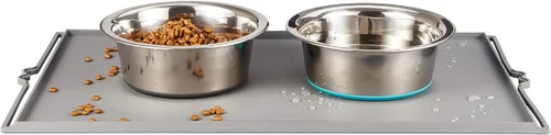 Miniatura 10 de PEGGY11 Cuencos Profundos de Acero Inoxidable Antideslizantes para Perros - Paquete de 2, 2 Tazas