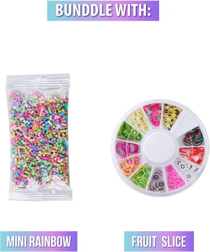 Miniatura 5 de Bolas de espuma de slime – Paquete de 18 cuentas de microespuma pastel de 0.1-0.14 pulgadas (90.000 piezas) Micro colores Rainbow Fruit Beads Craft