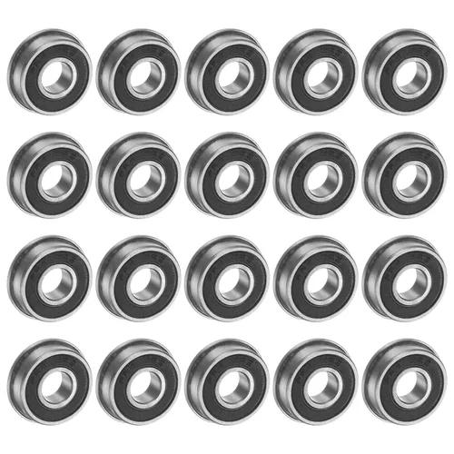 Miniatura 10 de uxcell FR8-2RS Rodamiento de bolas con brida de 1/2 x 1-1/8 x 5/16 pulgadas de doble sellado de acero cromado, 4pcs