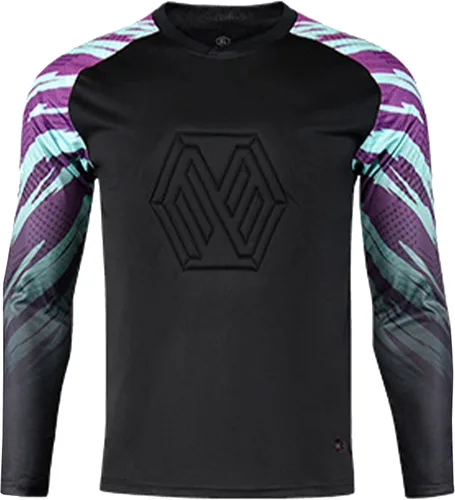 Miniatura 2 de Aiihoo Camiseta de portero para hombre, camiseta de portero acolchada en el pecho, camiseta de fútbol de fútbol, camiseta de manga larga, traje