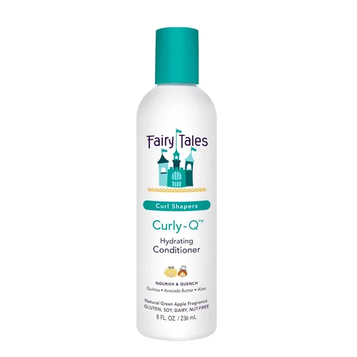 Fairy Tales Curly Q - Acondicionador hidratante para niños, sin parabenos, sulfatos, gluten y nueces, para todo tipo de rizos, incluido cabello