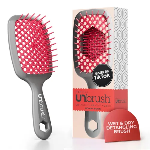 Miniatura 25 de FHI Heat UNbrush - Cepillo desenredante para cepillar sin dolor en cabello húmedo o seco — Cerdas antiestáticas DuoFlex duraderas, mango ligero