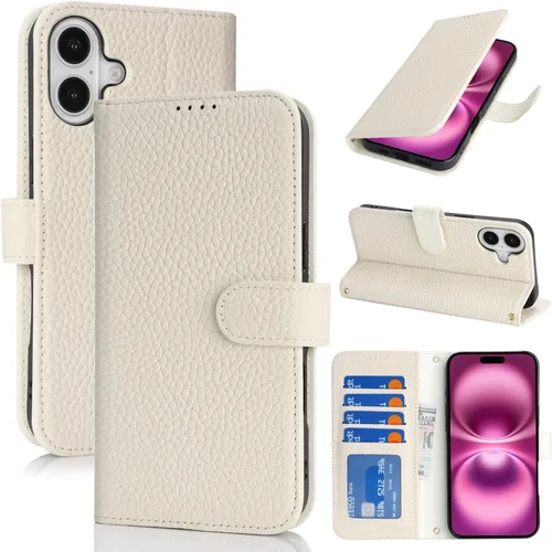 Miniatura 73 de Zouzt Funda para iPhone 11 de 6.1 pulgadas de piel auténtica con 4 ranuras para tarjetas, tarjetero con bloqueo RFID, tapa magnética, función atril