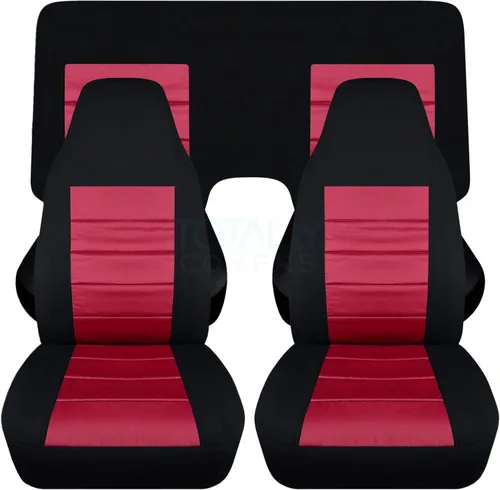 Miniatura 49 de Totally Covers Compatible con cubiertas de asiento para Chevy Camaro 1982-1992: Negro - Juego completo (23 colores) Cupé/Convertible Banco