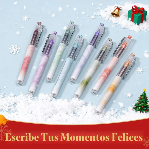 Miniatura 2 de WRITECH Bolígrafos de tinta líquida: bolígrafo de punta extra fina de 0.020 in, multicolor, 8 quilates, colores surtidos para diario, escritura