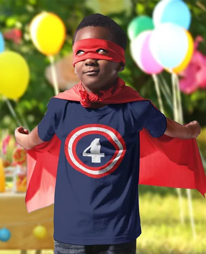 Miniatura 2 de Camiseta de cumpleaños número 4 para niño y niña, regalos para niños pequeños