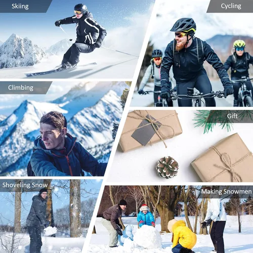 Miniatura 8 de LERWAY Guantes de esquí impermeables de invierno guantes de nieve cálidos para pantalla táctil, resistentes al viento, para hombres y mujeres