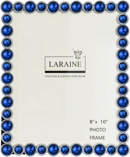 Miniatura 14 de LARAINE Marco de Fotos 4x6 con Diamantes de Imitación de Metal y Cristal de Alta Definición para Mostrar Fotografías en Mesa, Decorativo para el Azul