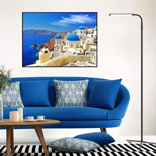 Miniatura 7 de Rompecabezas de 1000 piezas para adultos, rompecabezas del mar Egeo, Grecia, Santorini, rompecabezas de paisaje, juguete de presión reducida